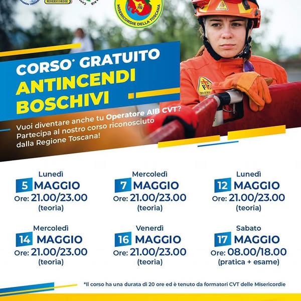 Diventa anche tu un volontario ANTINCENDIO BOSCHIVO